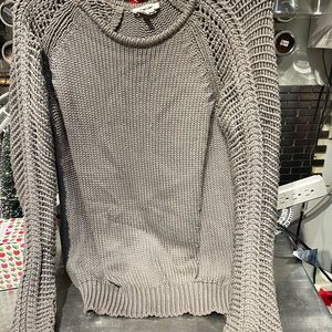 Helmet lang grey sweater size small.